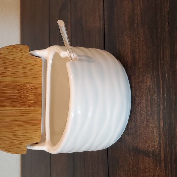 2 for 10 Sugar or condiment bowl with spoon - Picture 2 of 5